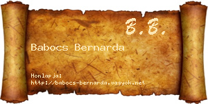 Babocs Bernarda névjegykártya